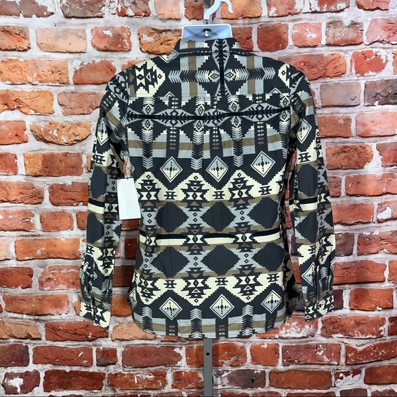 Woolrich button up NWT Aztec print size small Keystone print - Picture 8 of 10